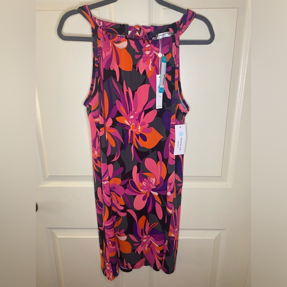 Sleeveless FloralPrint Trina Turk Mini Dress SIZE S